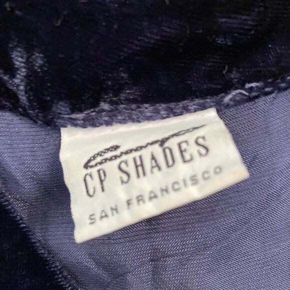 CP SHADES 1980s Vintage Navy Velvet Sleeveless Button Up Top Vest - NEVER WORN! - Picture 3 of 4